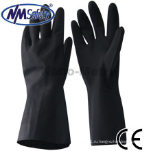 NMSAFETY химической устойчивостью черный неопрена перчатки
